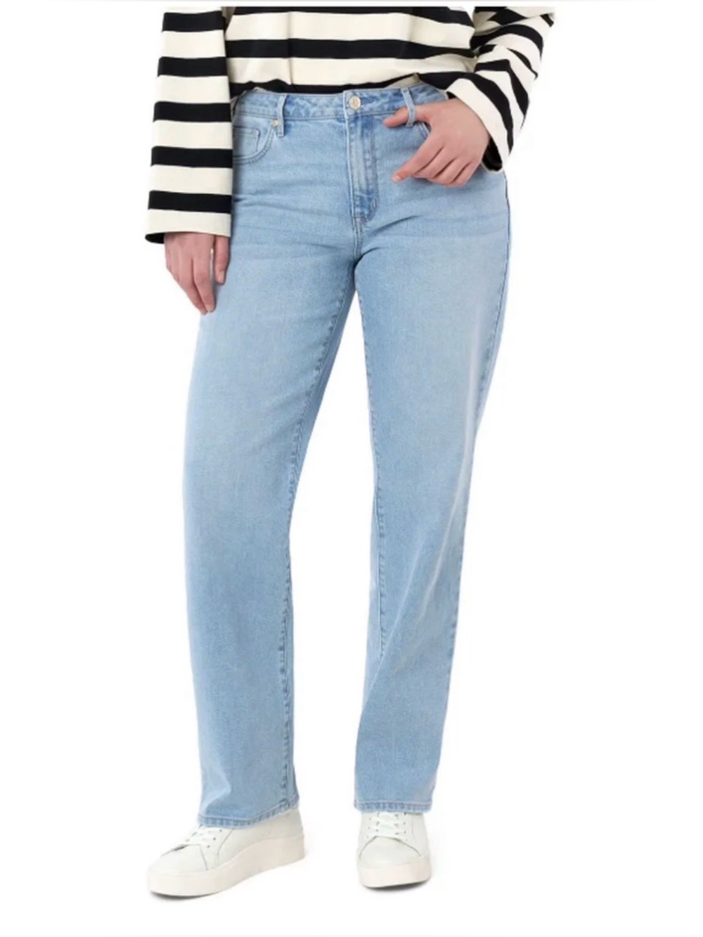 Seven7 Straight Leg Loose Fit Light Blue Women's Jeans Size 22W NWT